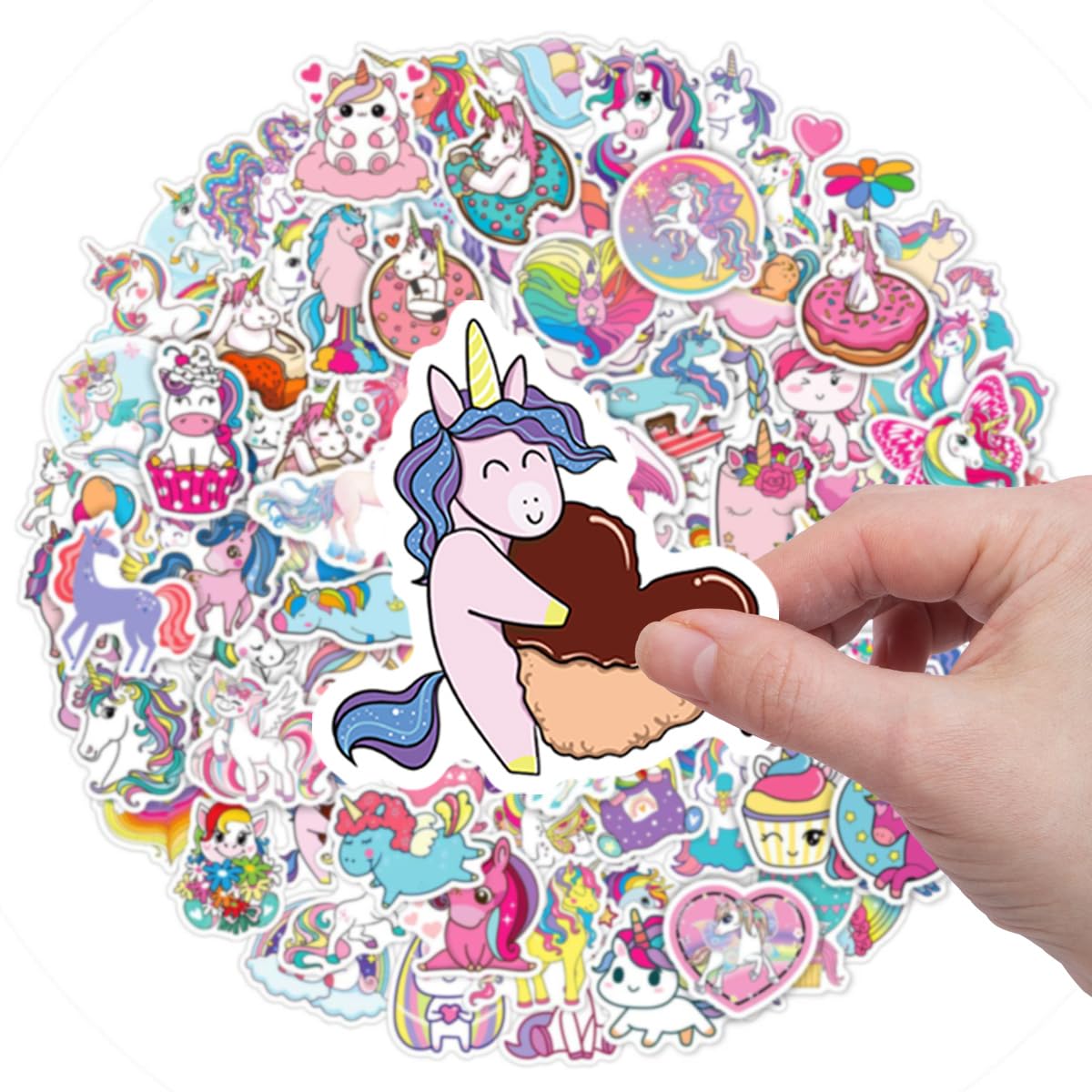 EAPHANT Unicorns Stickers – 100 Pcs Waterproof Vinyl for Water Bottles