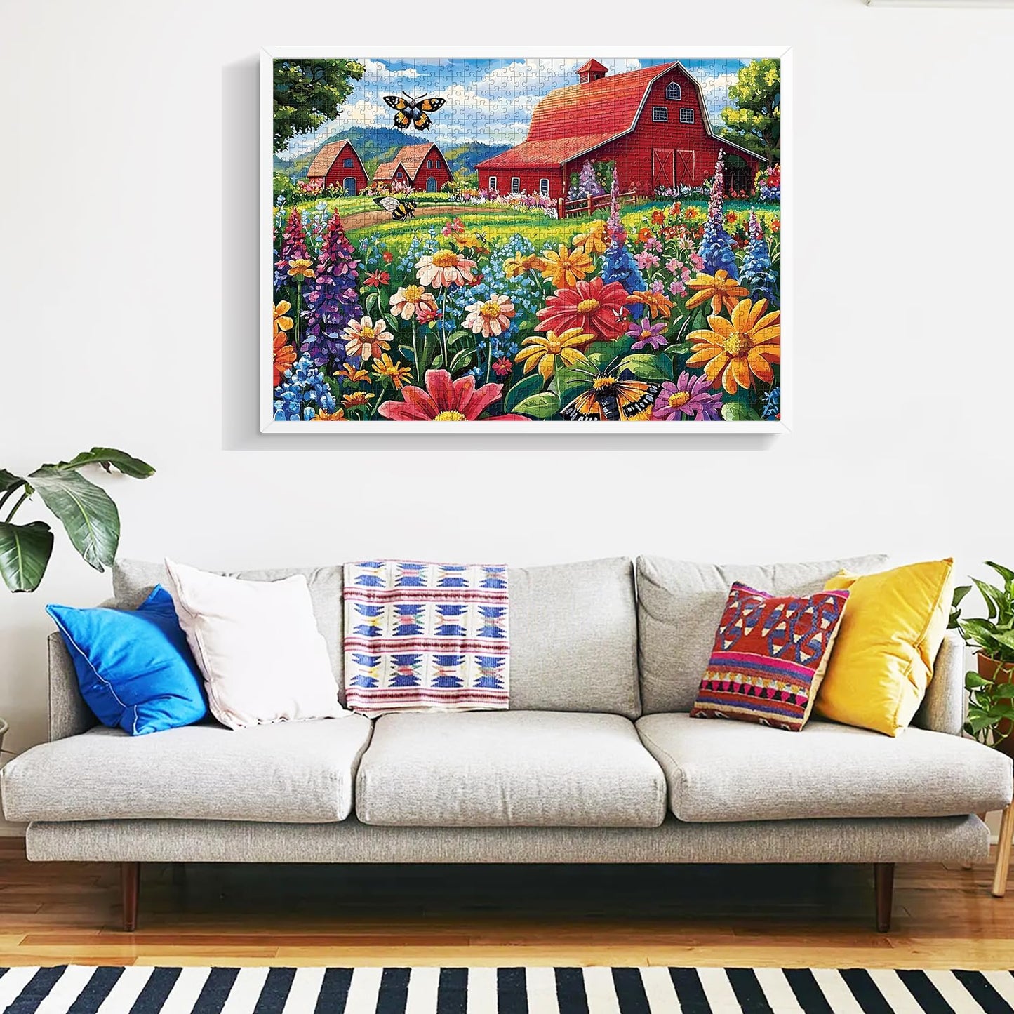 Edsjegn 1000-Piece Puzzle for Adults: Honey Bee Farm & Butterfly Garden