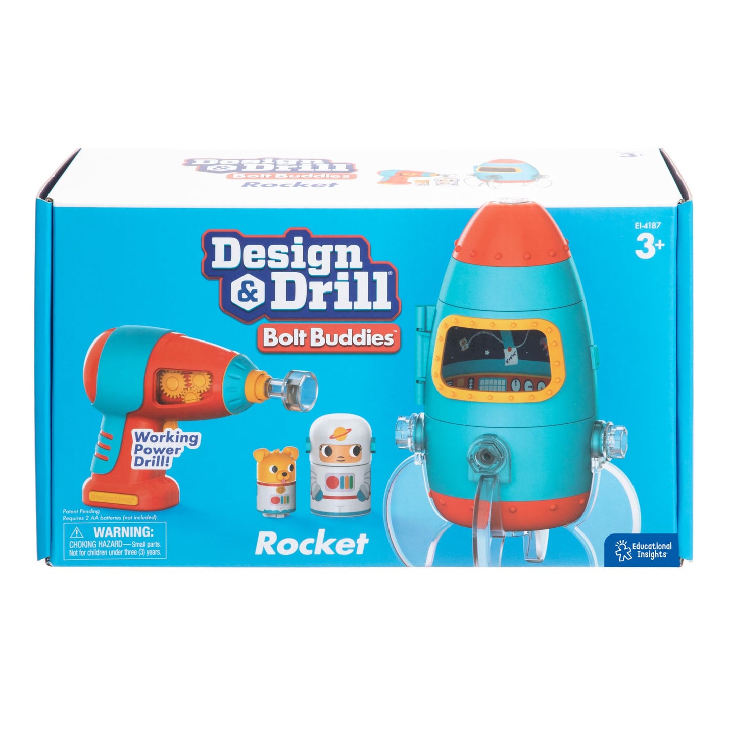 Educational Insights Bolt Buddies Rocket Design & Drill Take-Apart Toy
