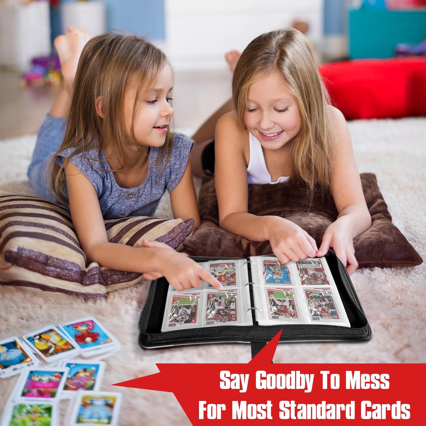 efunny Baseball Trading Card Binder – 400-Pocket Waterproof Card Holder with 50 Sleeves
