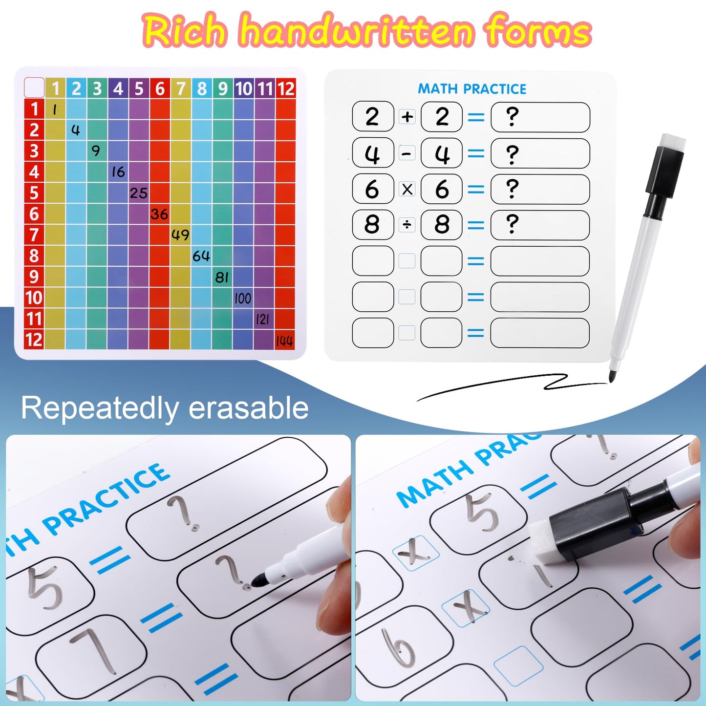 EK-Memory-fish e4 Pop Multiplication Table Game | Rainbow 12x12 Learning Toy