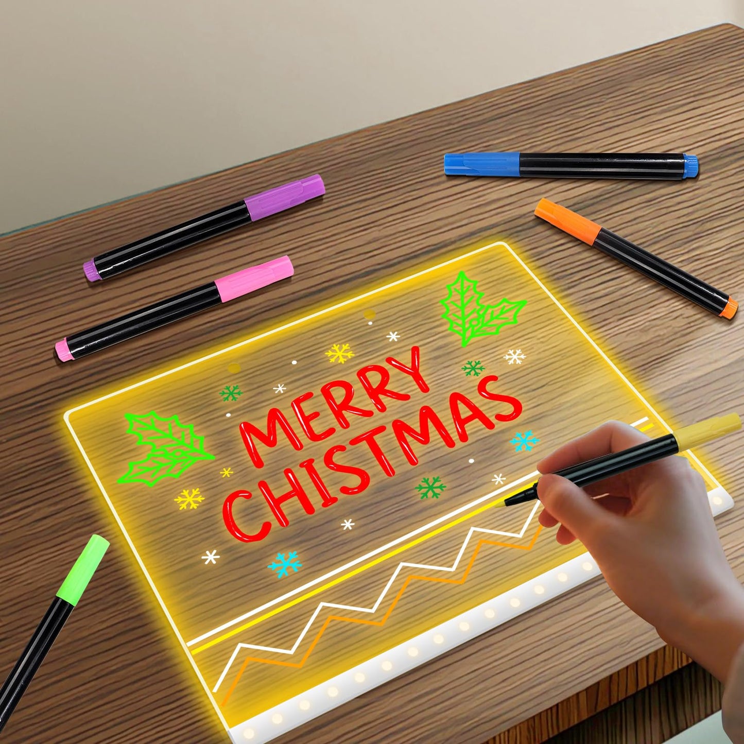 EKSPRINT 12-Color Neon Dry Erase Markers for LED Note Boards | Bright, Erasable, Multi-Surface