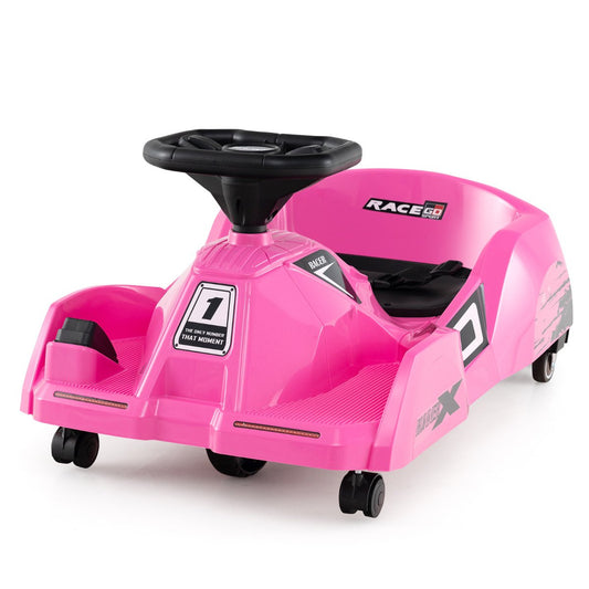 12V Electric Cleaning Go Kart Ride on Race Car with Detachable Mop-Blue