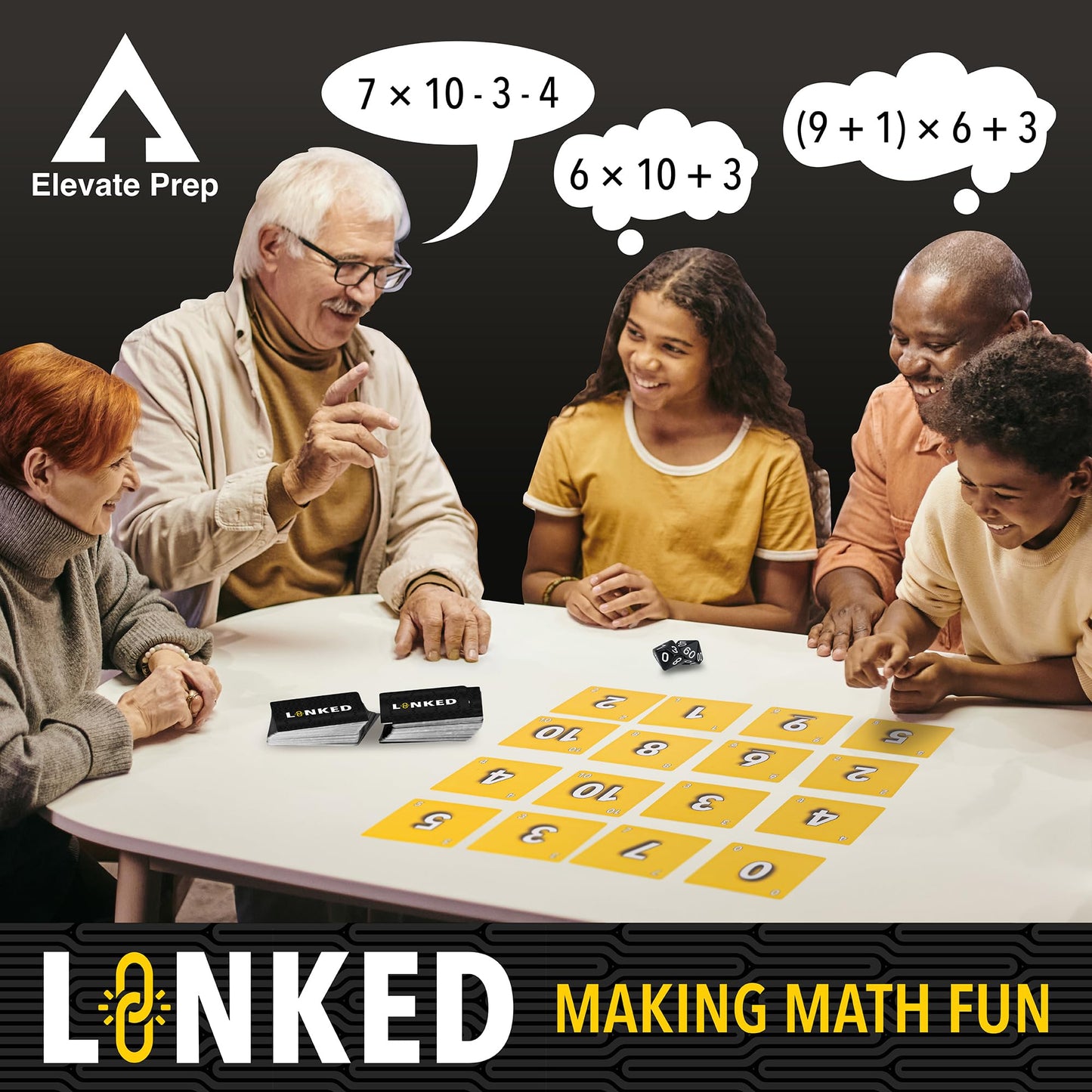 Elevate Prep Linked Math Game - Quick Thinking & Number Linking for Kids 7+