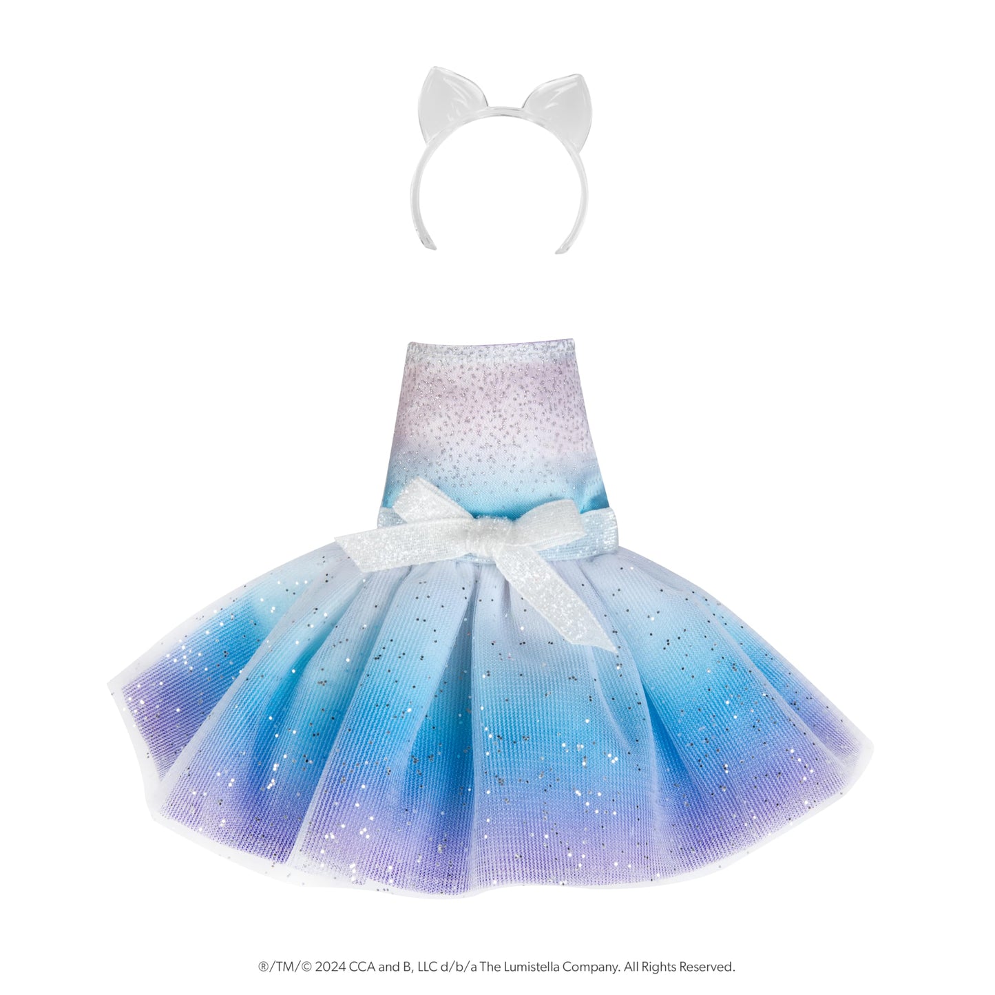 The Elf on the Shelf Claus Couture: Extraordinary Noorah Party Dress with Northern Lights & Fox-Ear Crown