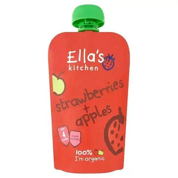 Ella's Kitchen Organic Strawberries + Apples Pouch 4+ Months 120g (Pack Of 7)