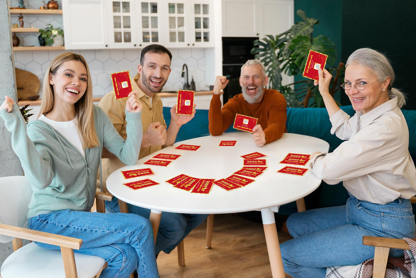 Ellzk 30-Count Chinese New Year Scratch-Off Fortune Cards – Year of the Horse Party Decor & Favors