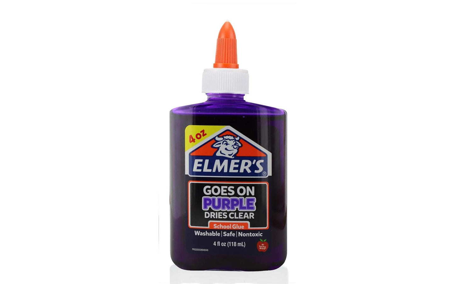 Elmer’s Disappearing Purple Liquid School Glue – 4 oz, Washable & Safe