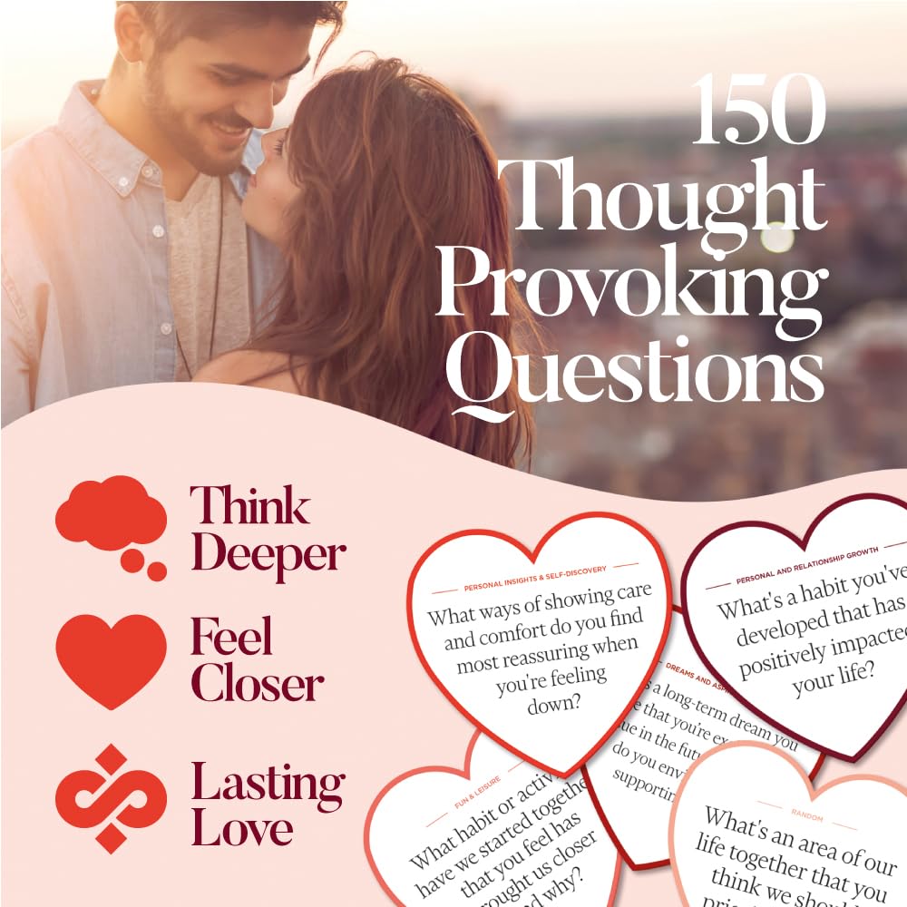 Eluvate 150 Relationship Building Conversation Starters – Couple Card Game for Date Nights