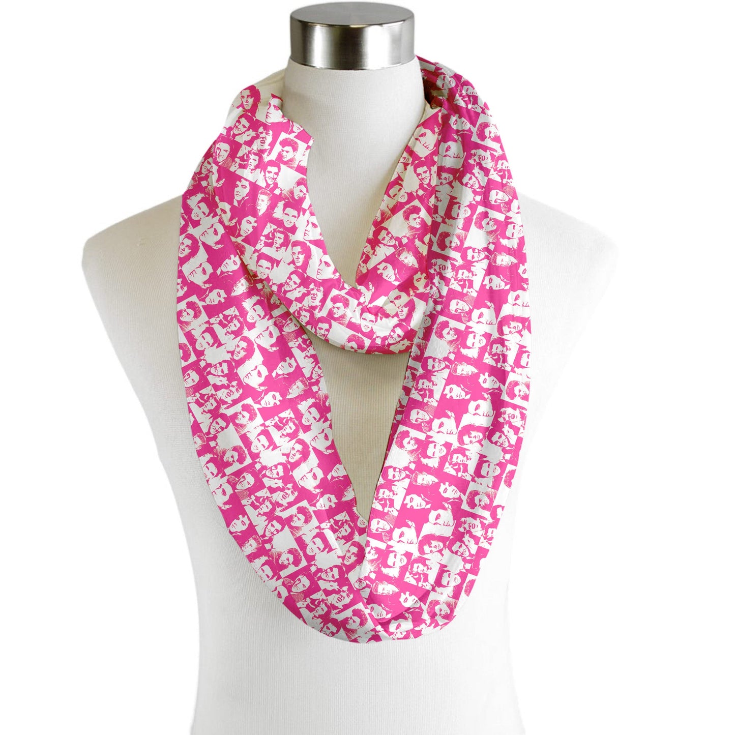 elvis - Pink - Scarf - Infinity - Chiffon