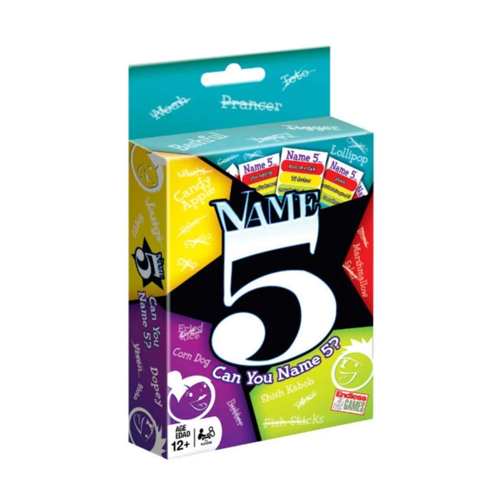 Endless Games Name 5 - Quick Thinking Party Card Game