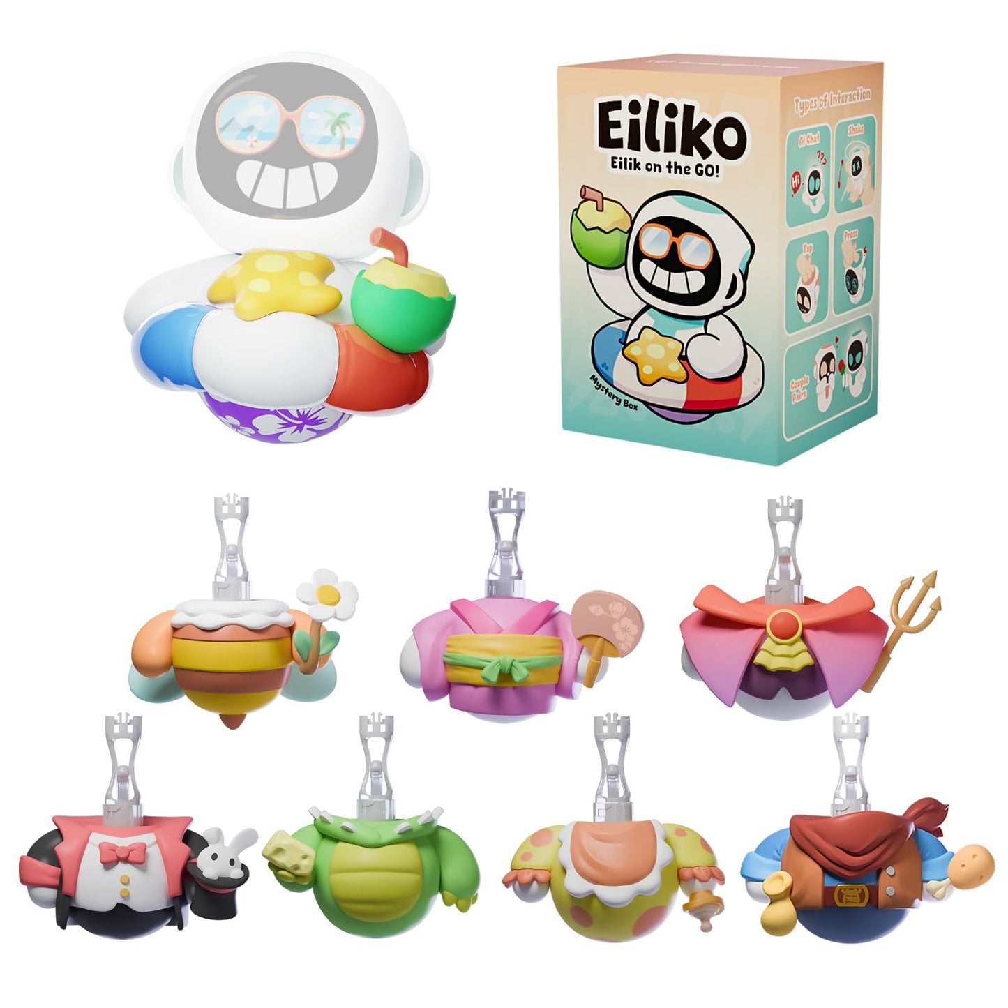 ENERGIZE LAB Eiliko Swappable Themed Bodies Mystery Box – 1 Random Body, 8 Personalities, Swap Shell for New Animations