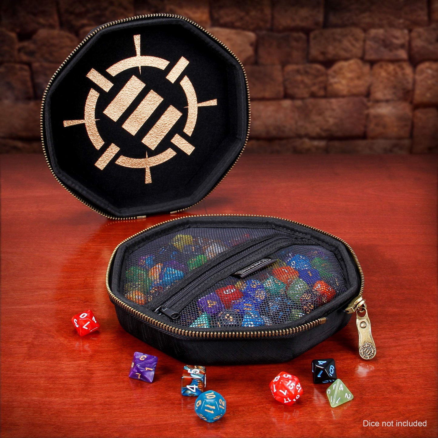 ENHANCE DND Dice Tray and Case – Holds 150+ Dice, Rugged Hard Shell, Soft Interior | Game Night Ready