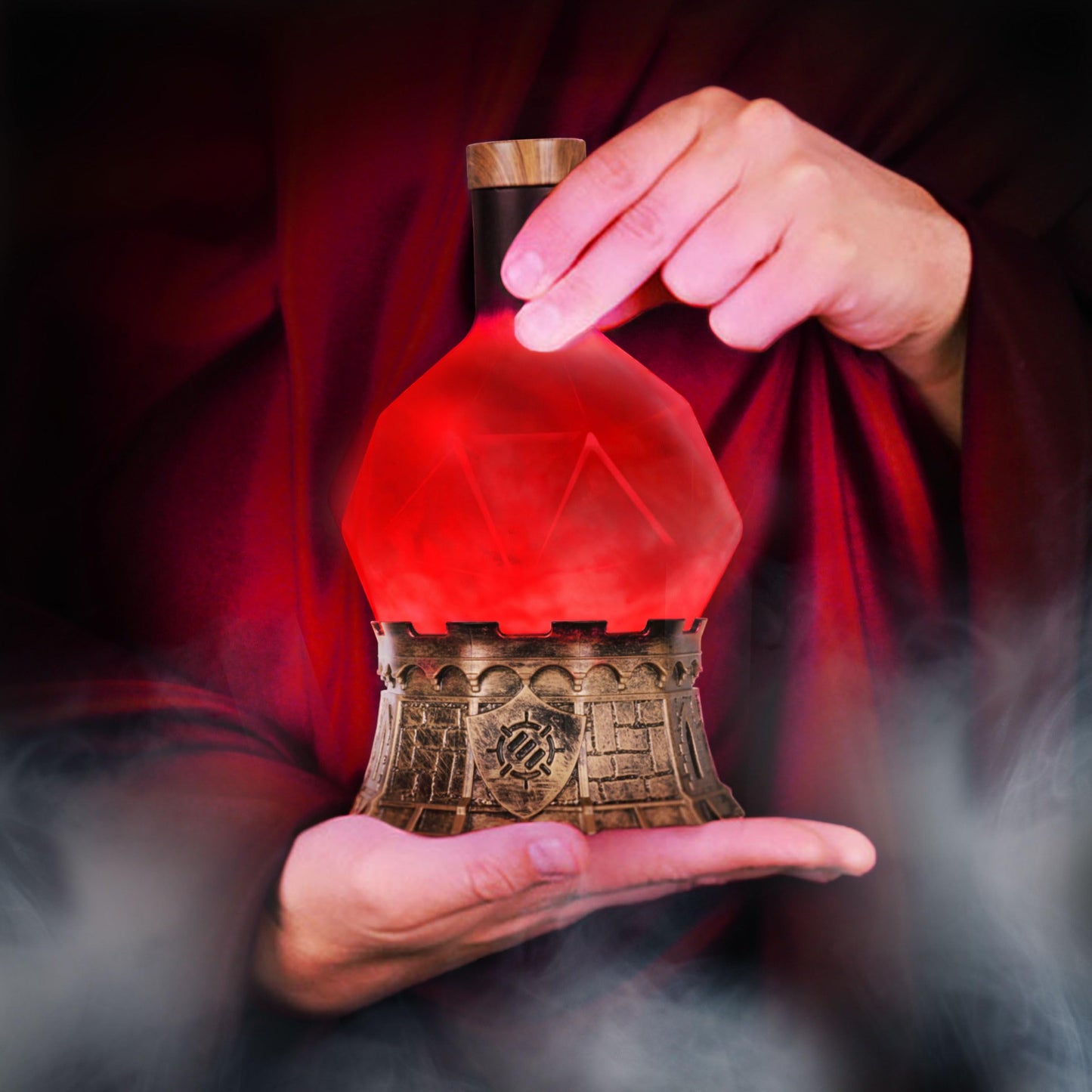 ENHANCE Gaming Sorcerer's Health Potion Light — Red Elixir Mood Bottle for RPG Immersion