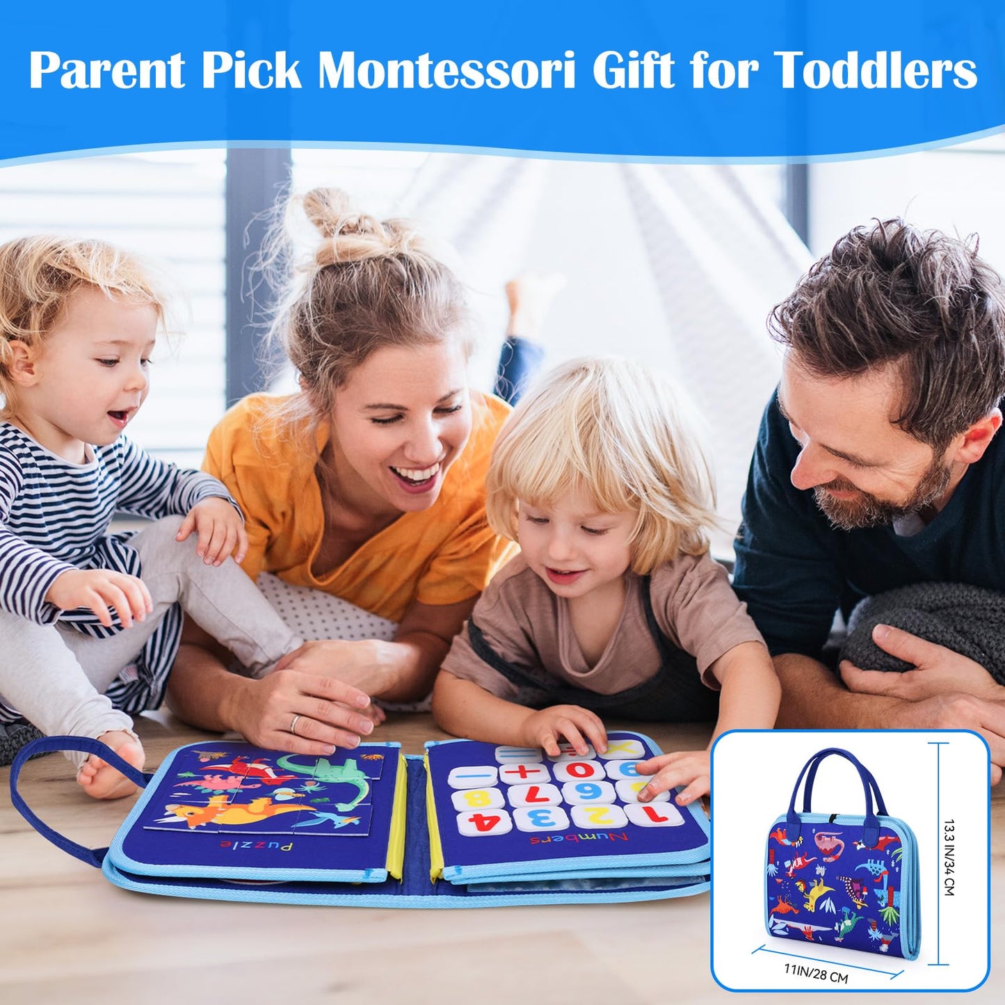 Envyvip Busy Board - Montessori Sensory Toy for Toddlers Aged 1-4 | Learning & Fine Motor Skills