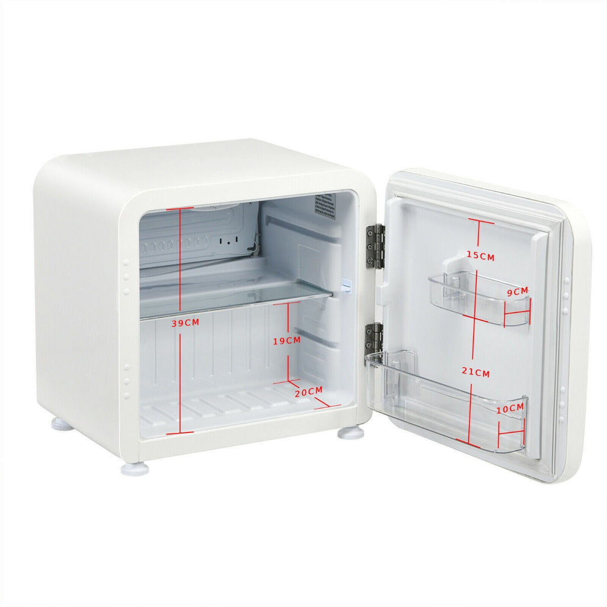 0~10℃ Compact Refrigerator with Reversible Door for Dorm Apartment-Black