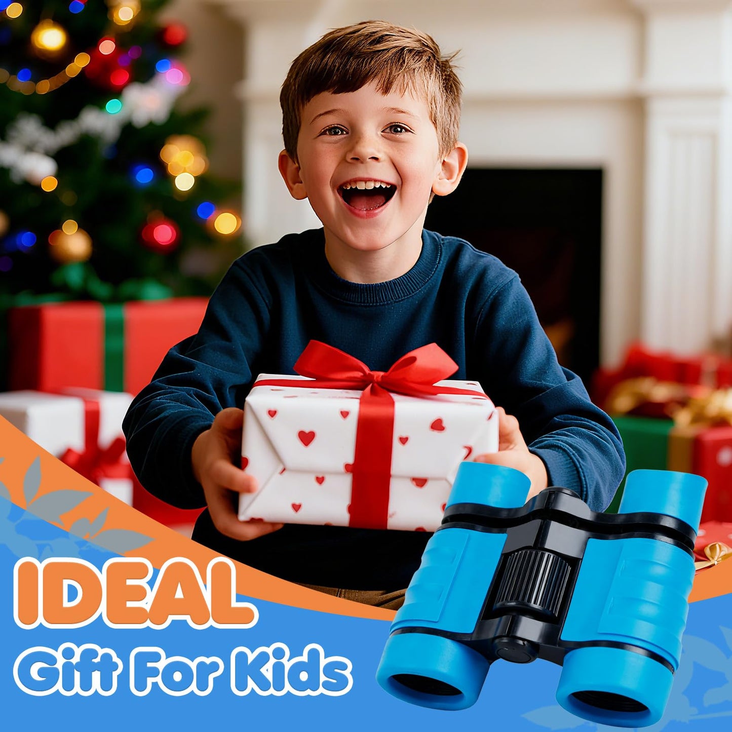 EPIMA Kids Binoculars 4x Zoom: Durable, Non-Toxic Outdoor Learning Toy for Ages 3–7