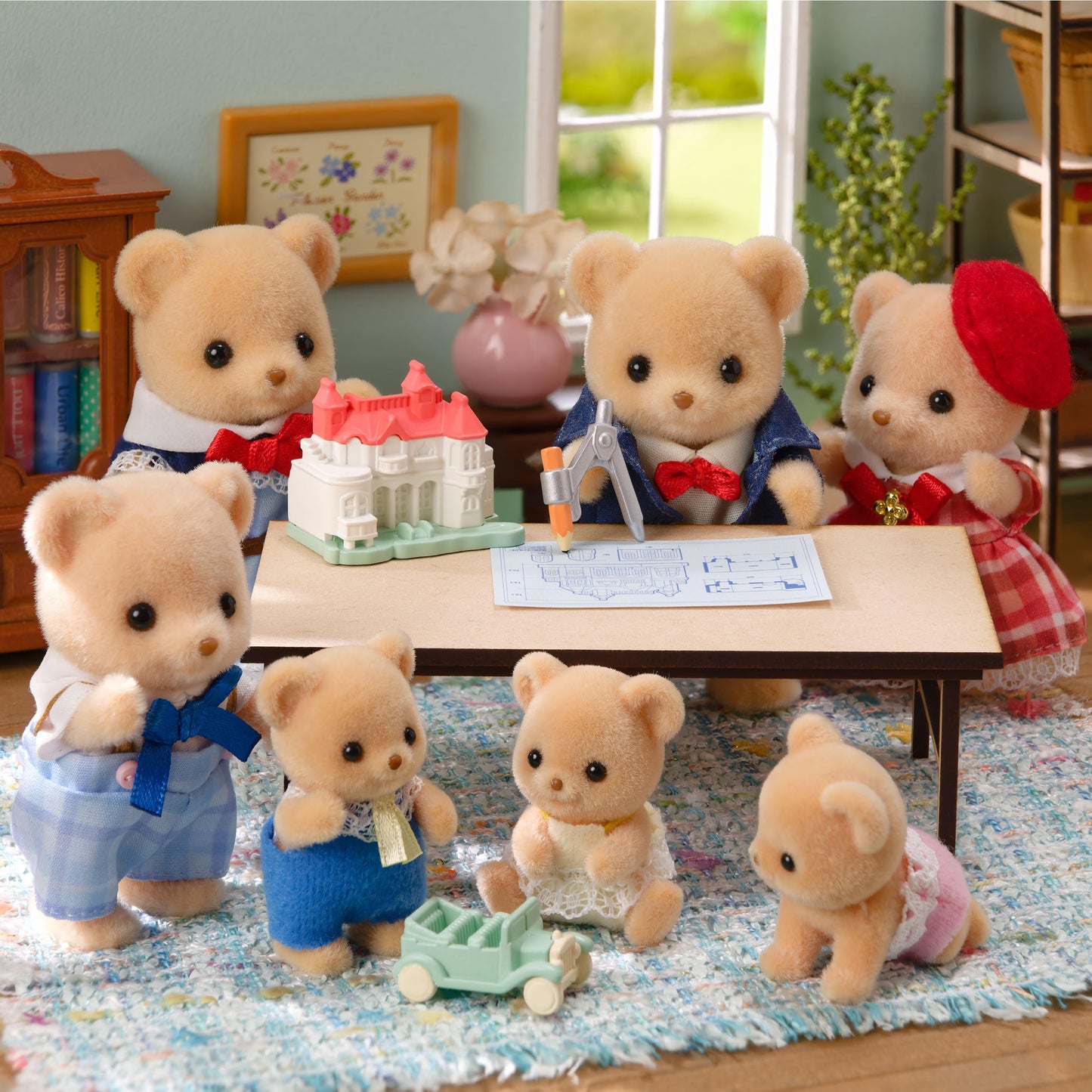 Epoch Sylvanian Families Doll & Furniture Set – FS-60 ST Certified, Ages 3+