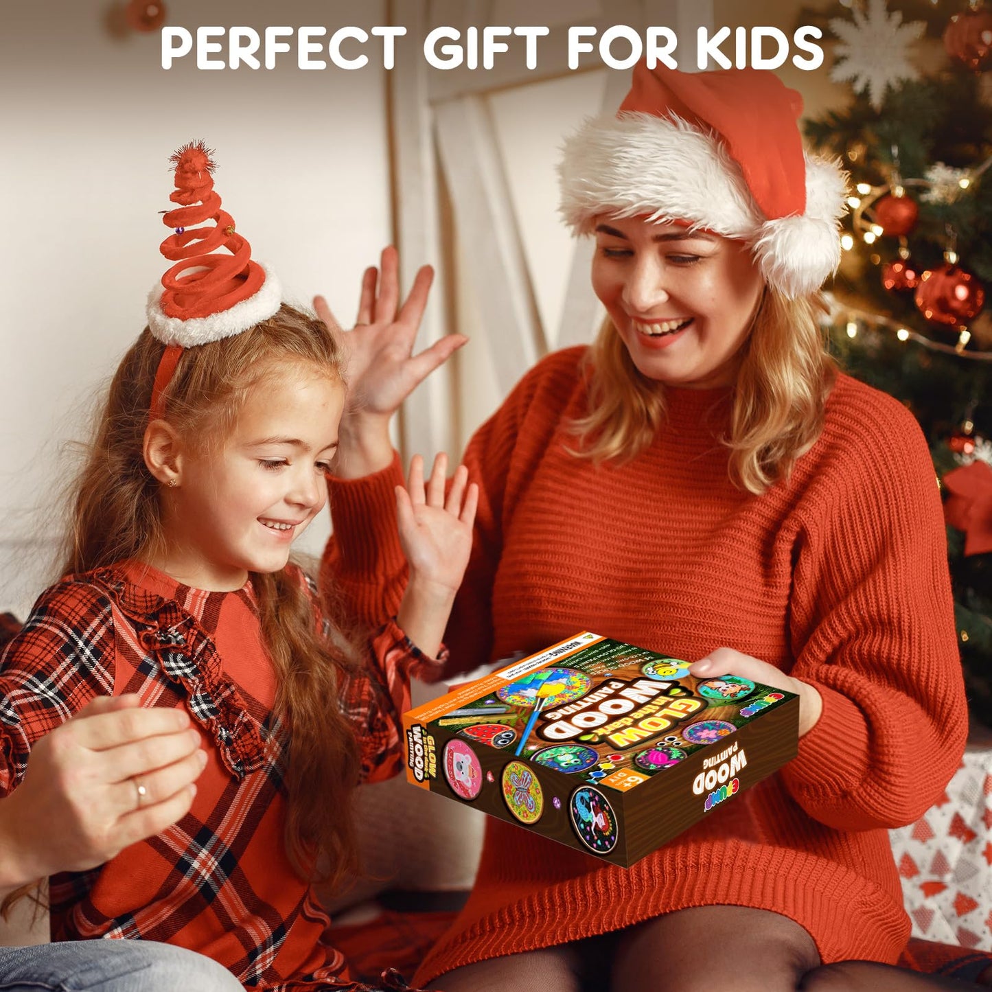 EPUMP Wooden Painting Kit for Kids – Glow in the Dark Art Set Ages 6–12
