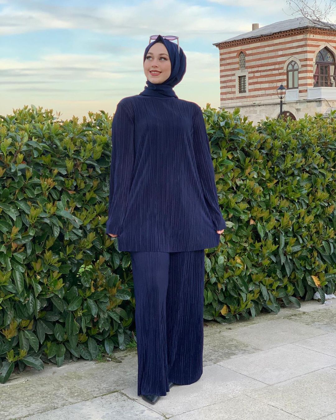 Ethnic Style Loose Casual Pleated 2-Pieces Suit