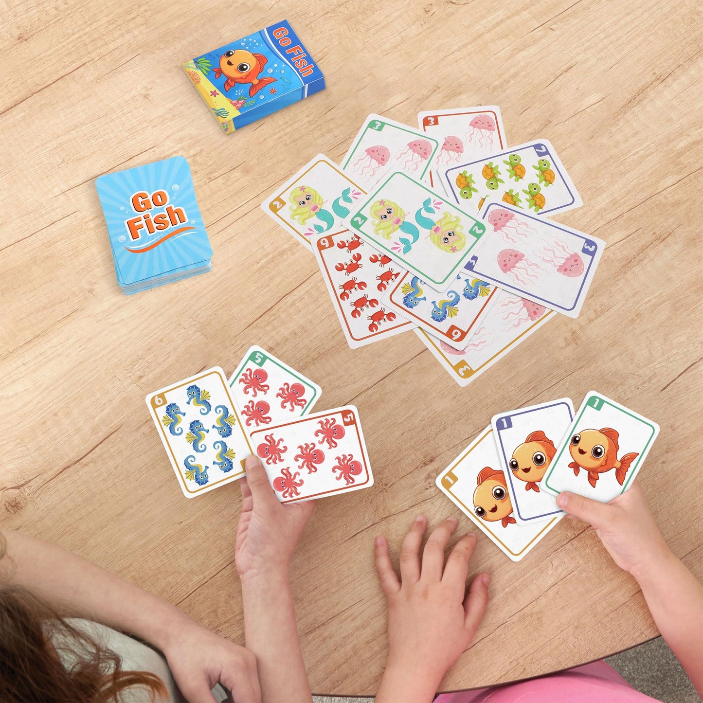 Etyishe Go Fish & Old Maid Card Game — 2 Decks for Family Nights