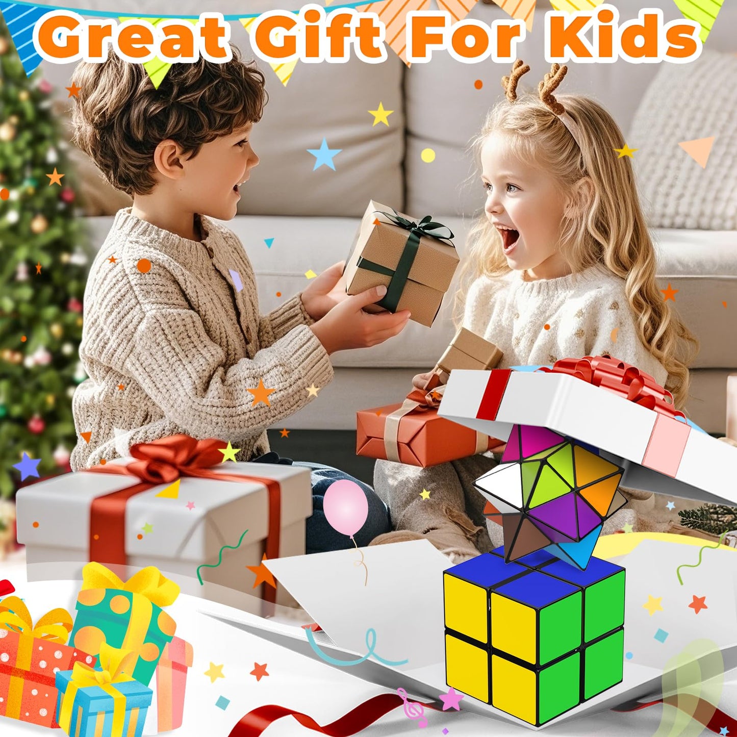 Euclidean Cube Star Cube Magic Cube Set – 2-in-1 Yoshimoto Cube for All Ages
