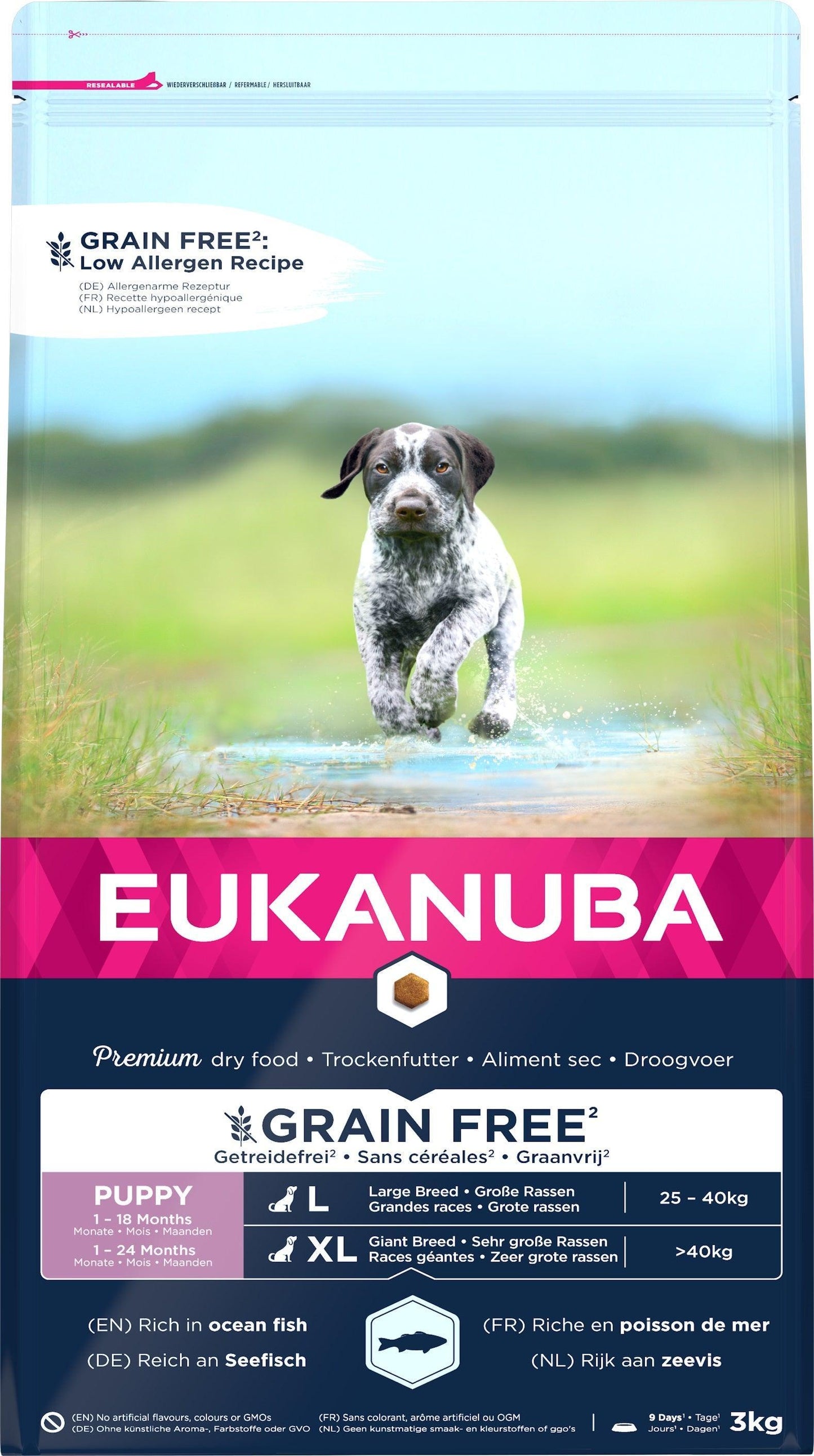Eukanuba Grain Free OCean Fish Puppy Large 3x3kg
