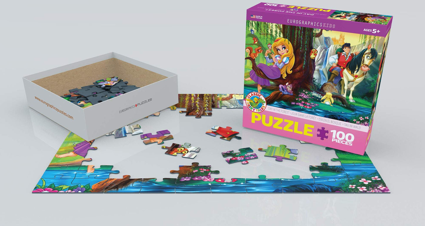 EuroGraphics Day in the Forest 100-Piece Puzzle – Durable Family Jigsaw