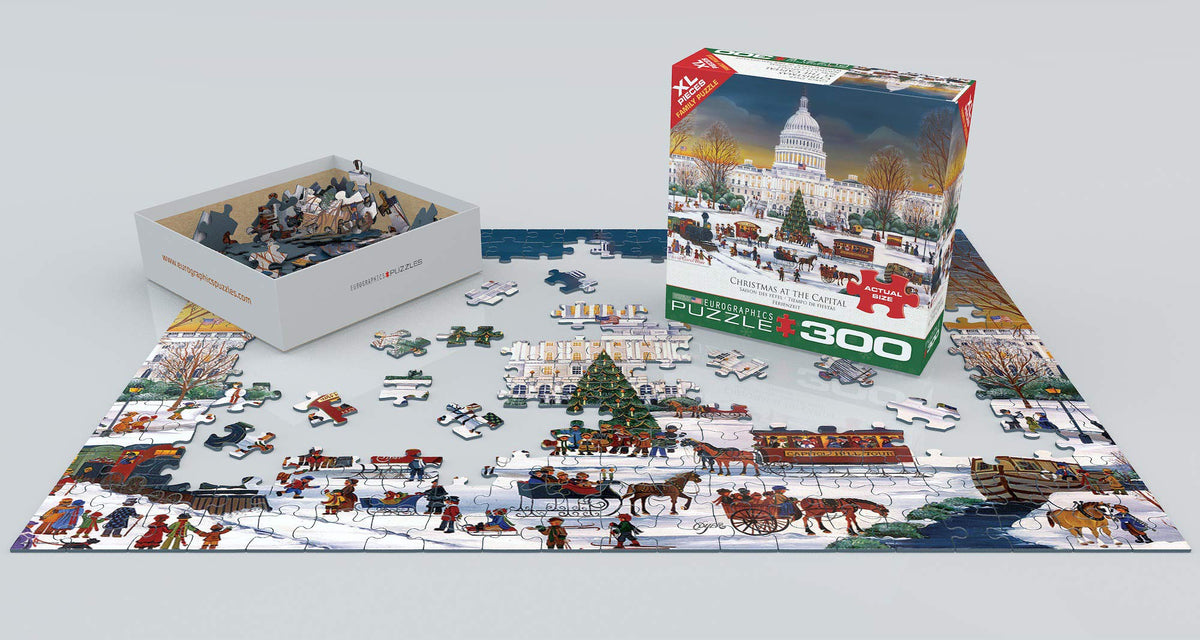 EuroGraphics Christmas at The Capitol 300pc Puzzle - Oversized Family Puzzle