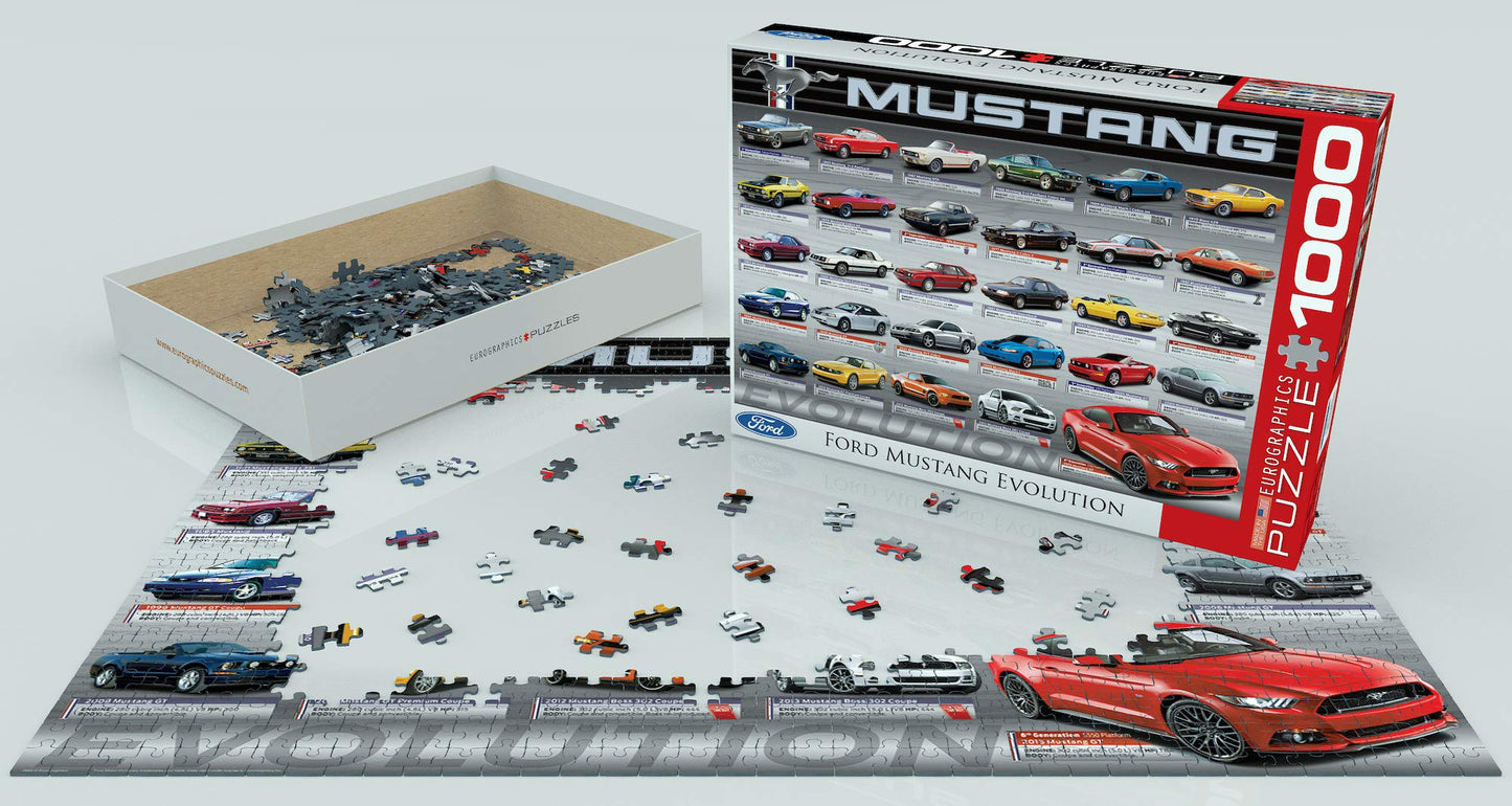 EuroGraphics Ford Mustang Evolution 1000-Piece Puzzle – 50th Anniversary Edition
