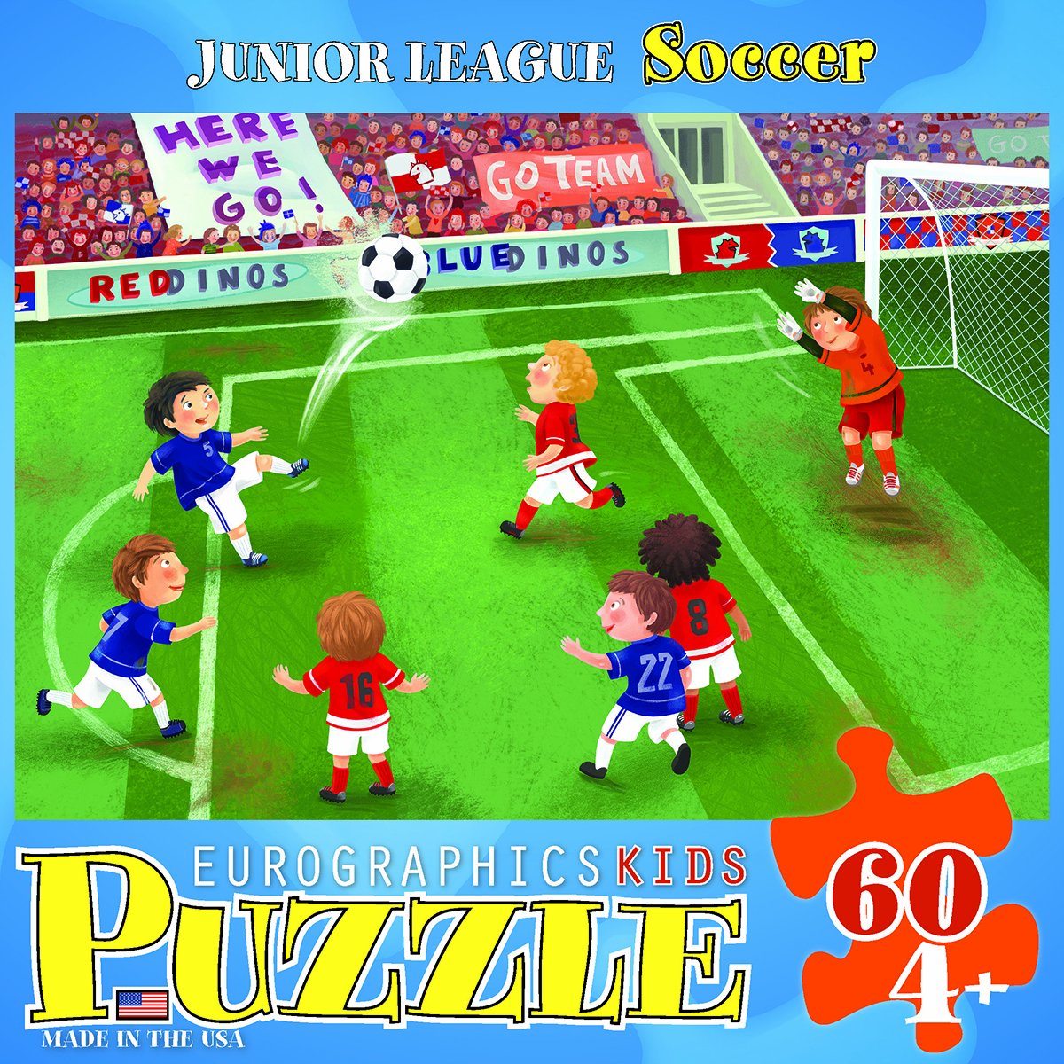 EuroGraphics Soccer Junior League 60-Piece Puzzle (Small Box) – Educational Kids Puzzle