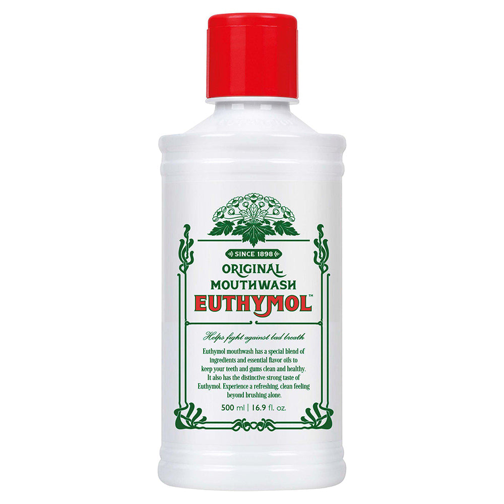 Euthymol Original Mouthwash for Fresh Breath & Oral Hygiene for Adults 500 ml/16.91 oz