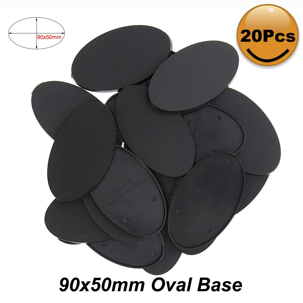Evemodel MB990 Base 90x52mm (3.54x2.05in) 20-Pack – Plastic Model Bases for Miniatures & Wargames