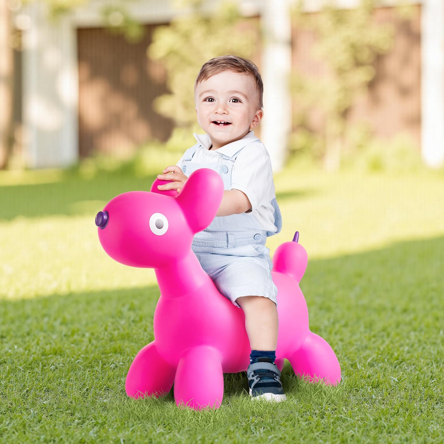 EVERICH TOY Bouncy Horse Hopper for Toddlers – Balloon Dog Bouncer Jumping Horse