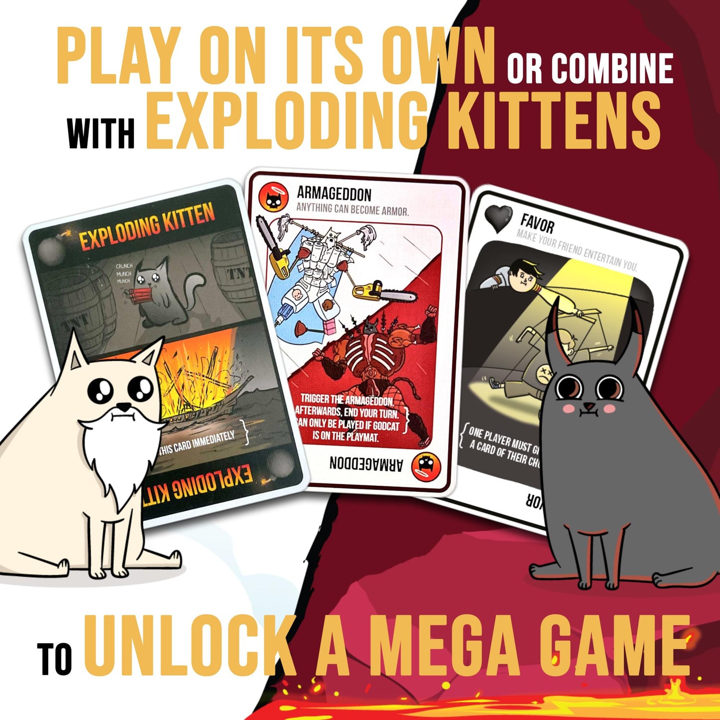 Exploding Kittens Good vs Evil - Netflix-Inspired Card Game for 2-5 Players (Ages 7+)