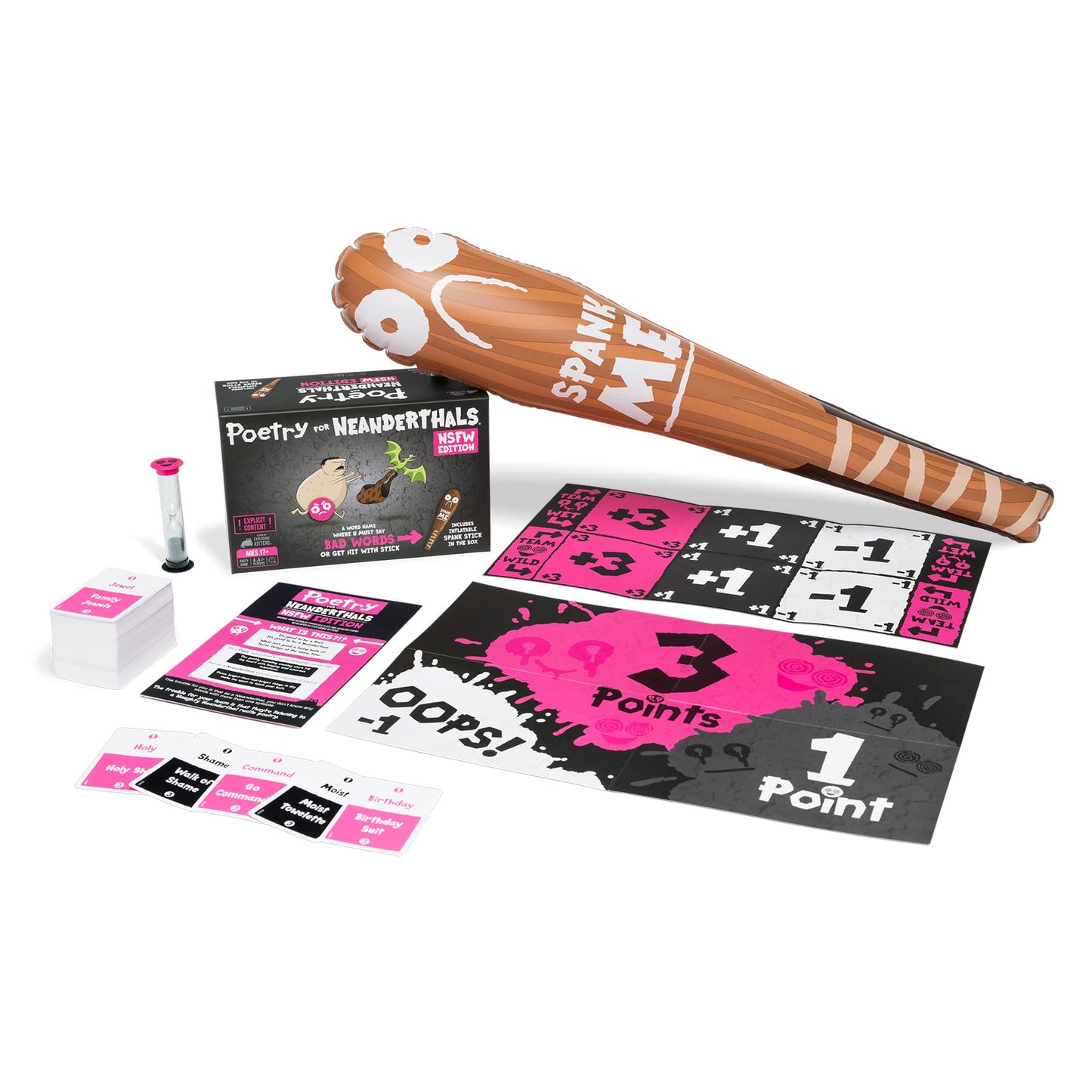 Exploding Kittens Poetry for Neanderthals NSFW Edition – 2+ Players, 15-Minute Adult Word Guessing Game