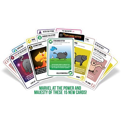 Exploding Kittens Streaking Kittens Expansion – 15-Card Add-On