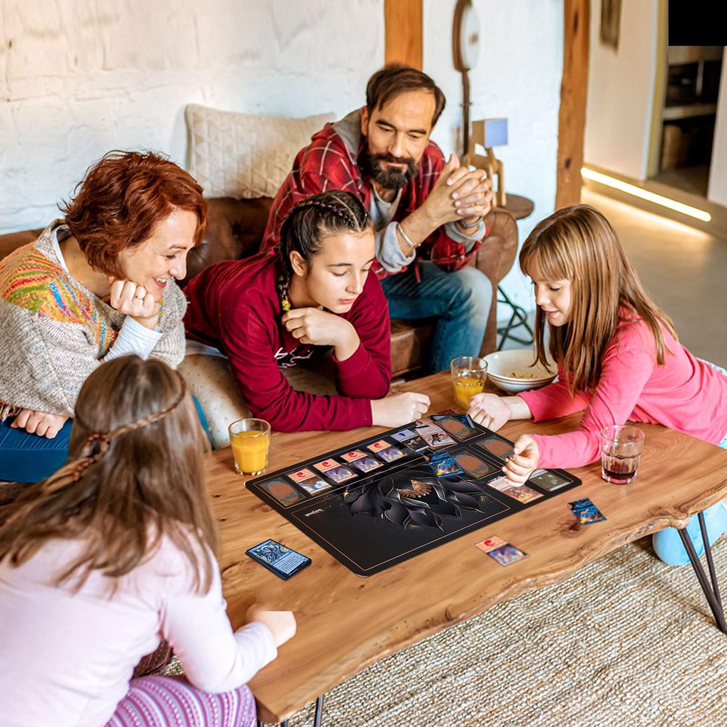 Extalas MTG Playmat with Zone Map | Waterproof, Non-Slip, Includes Storage Tube & 7 Dice