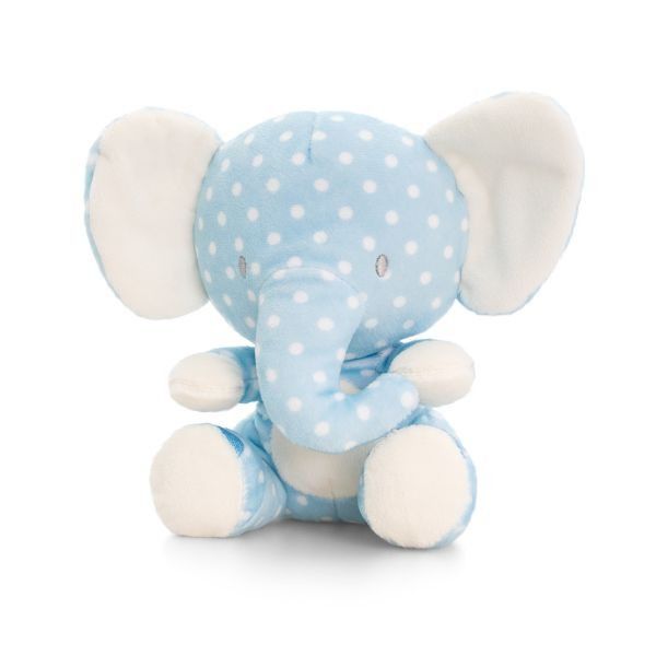 20CM SPOTTY BLUE WILD ELEPHANT BY KEEL TOYS