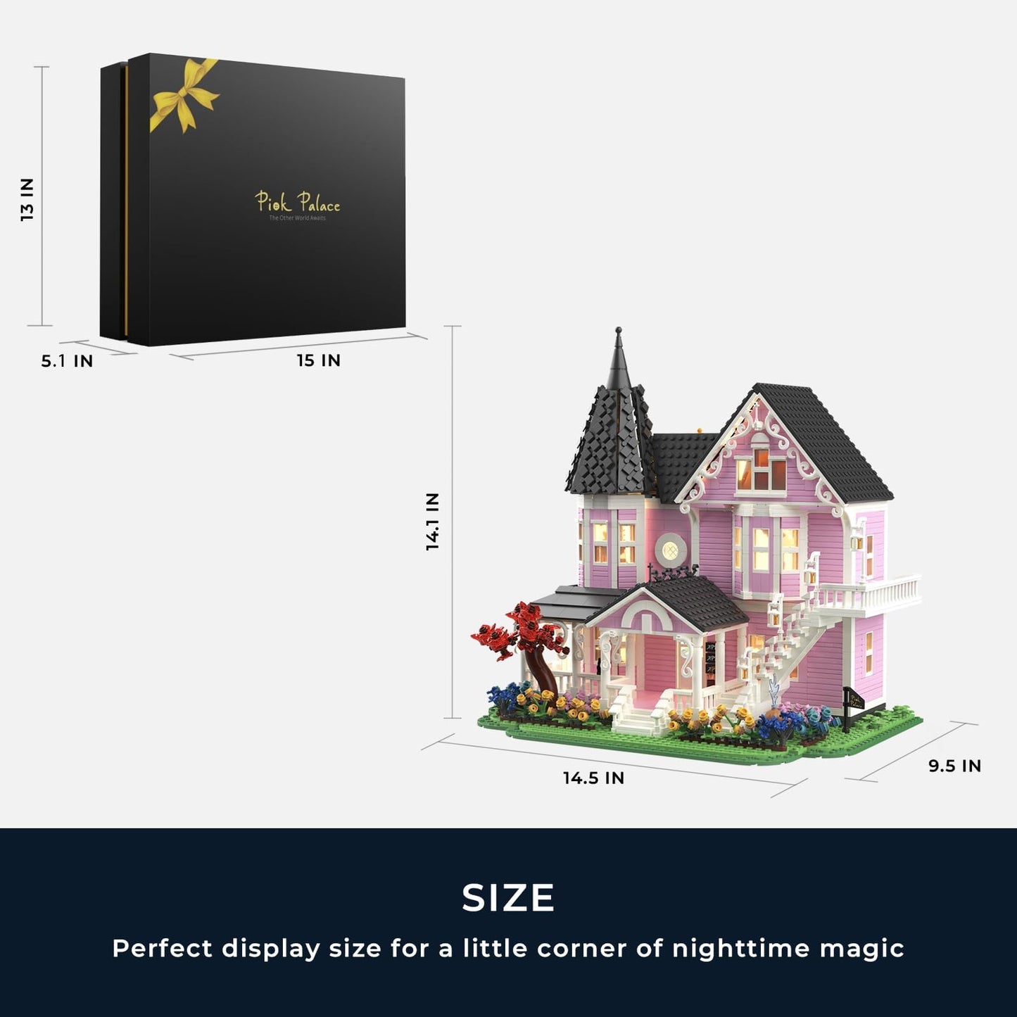 EYICA Pink Palace House Building Kit — 2,194-Piece Movie-Inspired Display