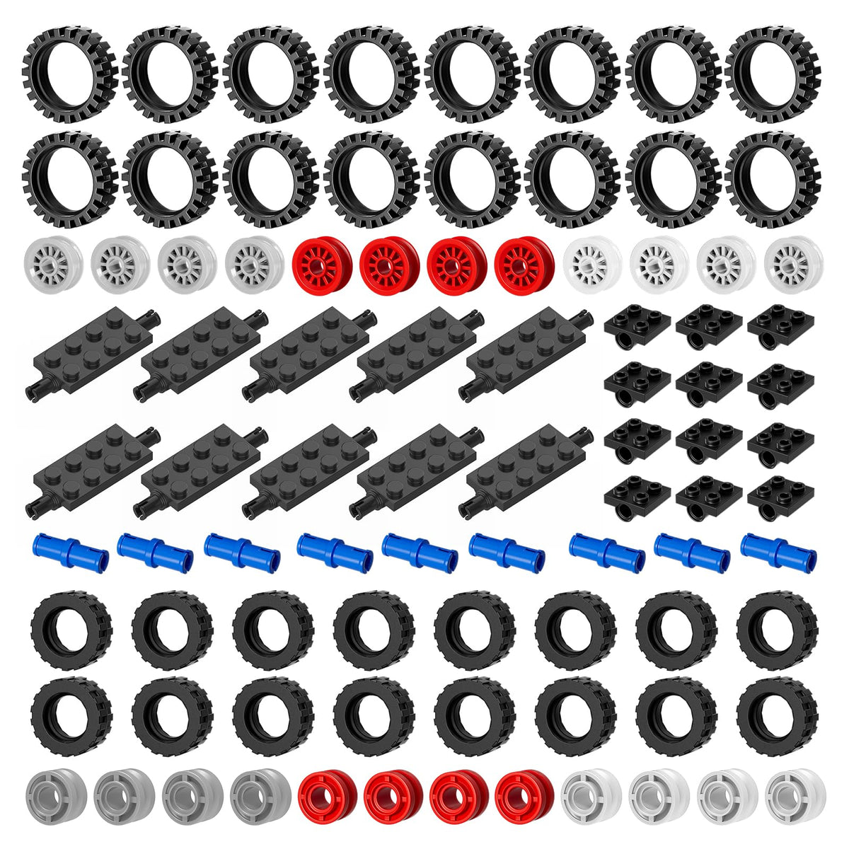 EzeepoNewma Wheels & Axles Building Kit — 98 Pcs, Lego-Compatible