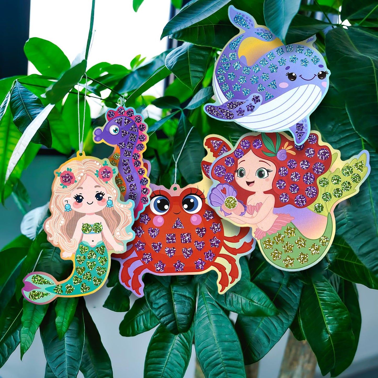 EZKITS4KIDZ DIY Mirror Mosaic Mermaid & Ocean Theme Art Set for Kids | Age 3+