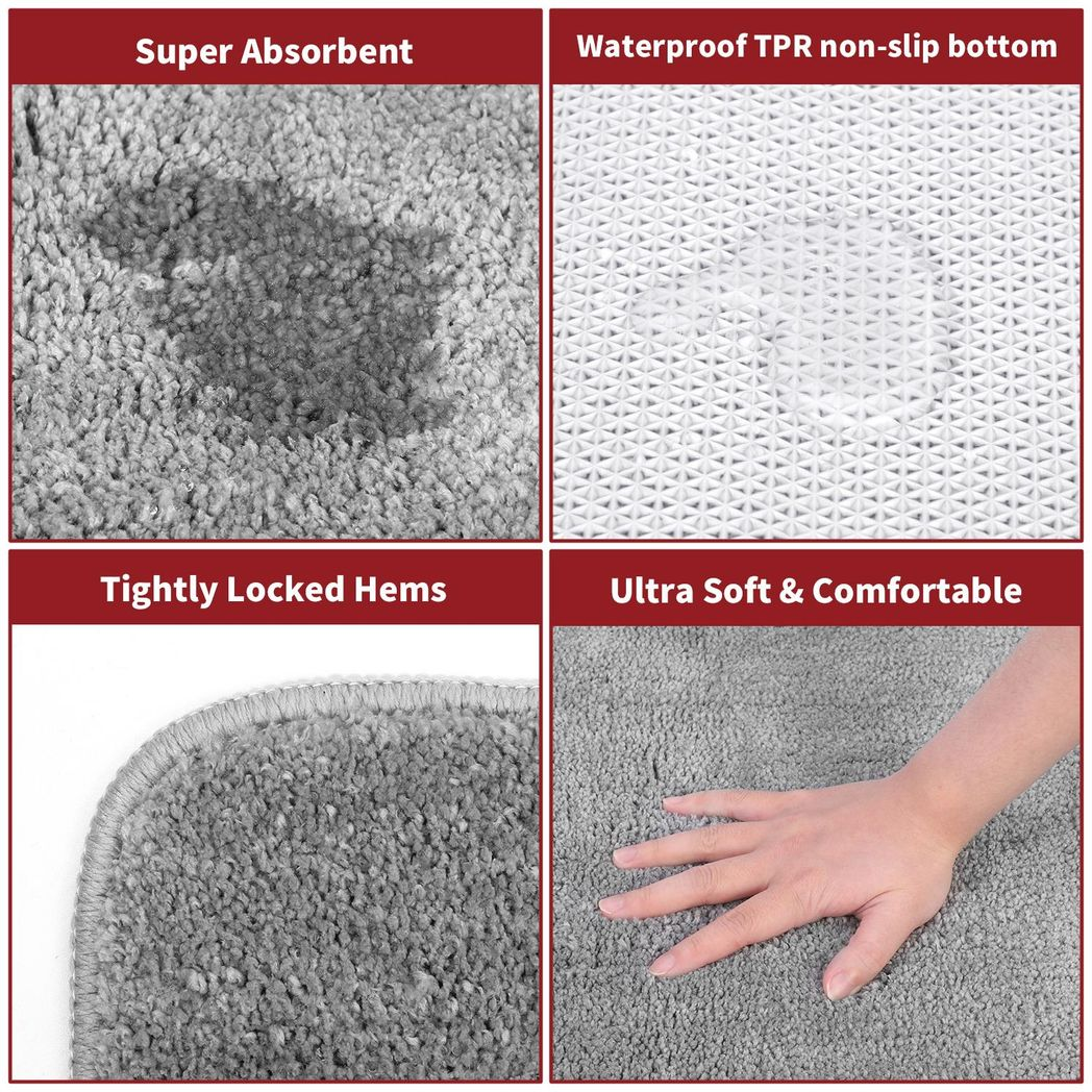 VINSANI BATH MAT 50X80cm L.GREY 1010159