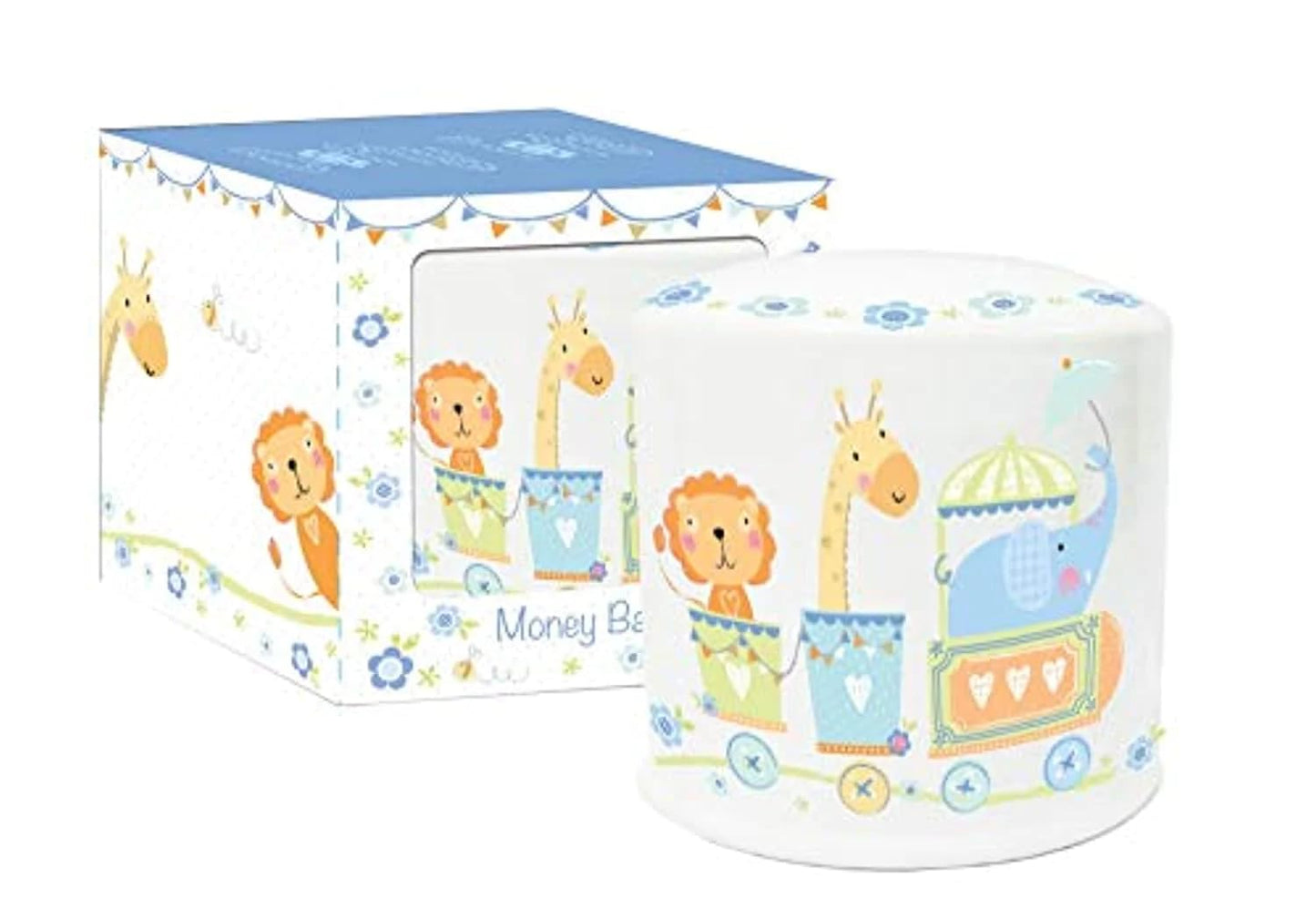 Dotty Tots Boy Ceramic Money Bank blue