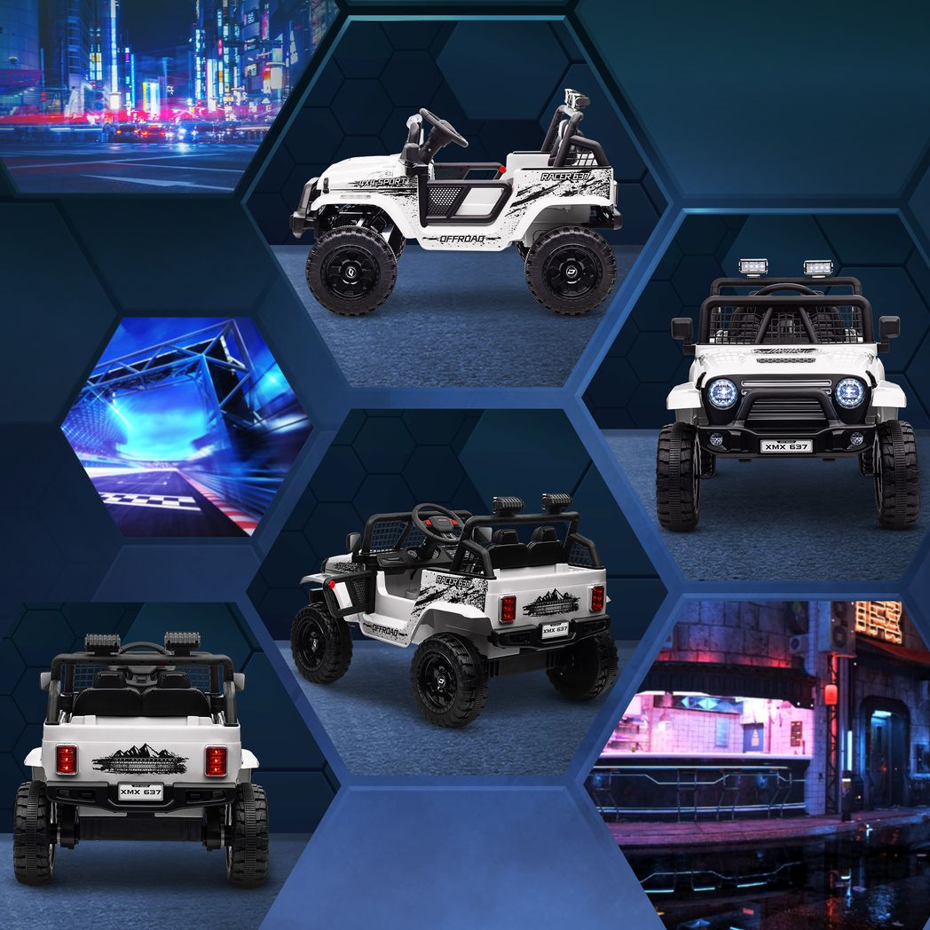 AIYAPLAY Kids Ride On Car, 12V Electric Truck w/ Suspension