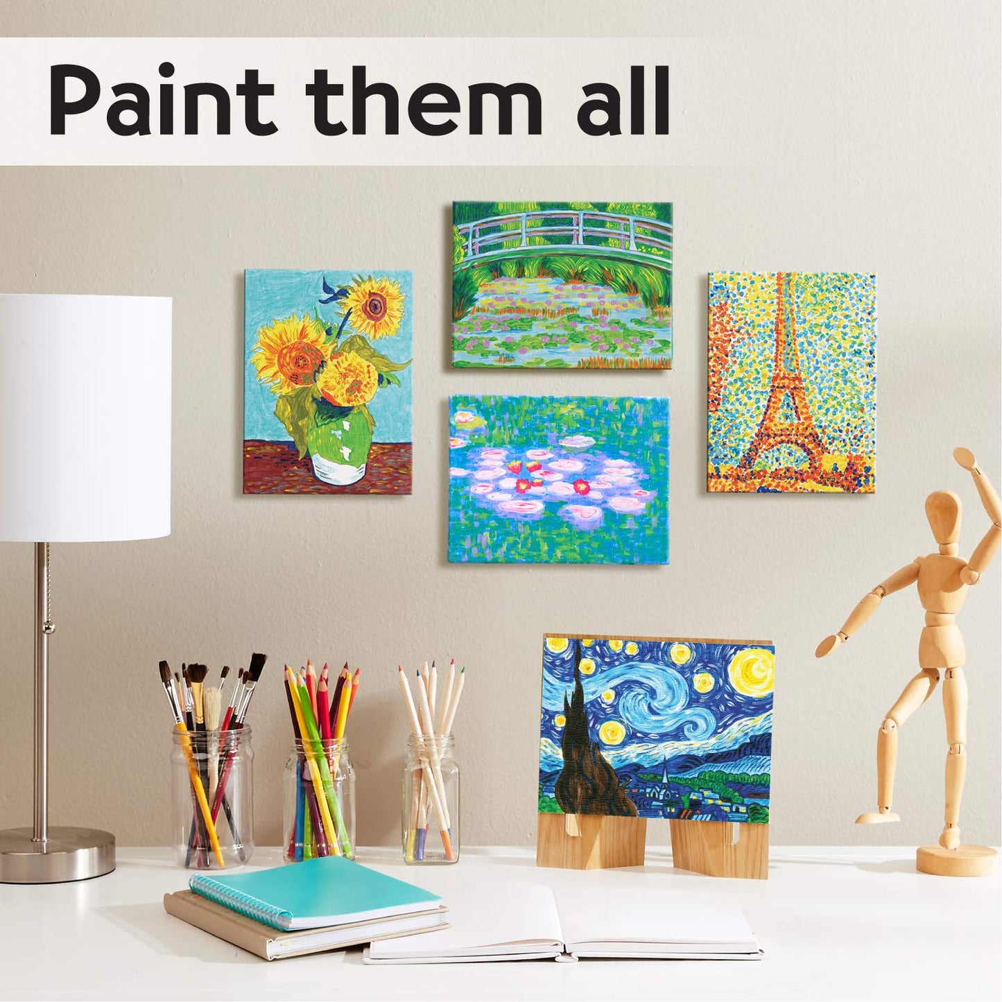 Faber-Castell Paint by Number Museum Series – Starry Night (6x8 Canvas)