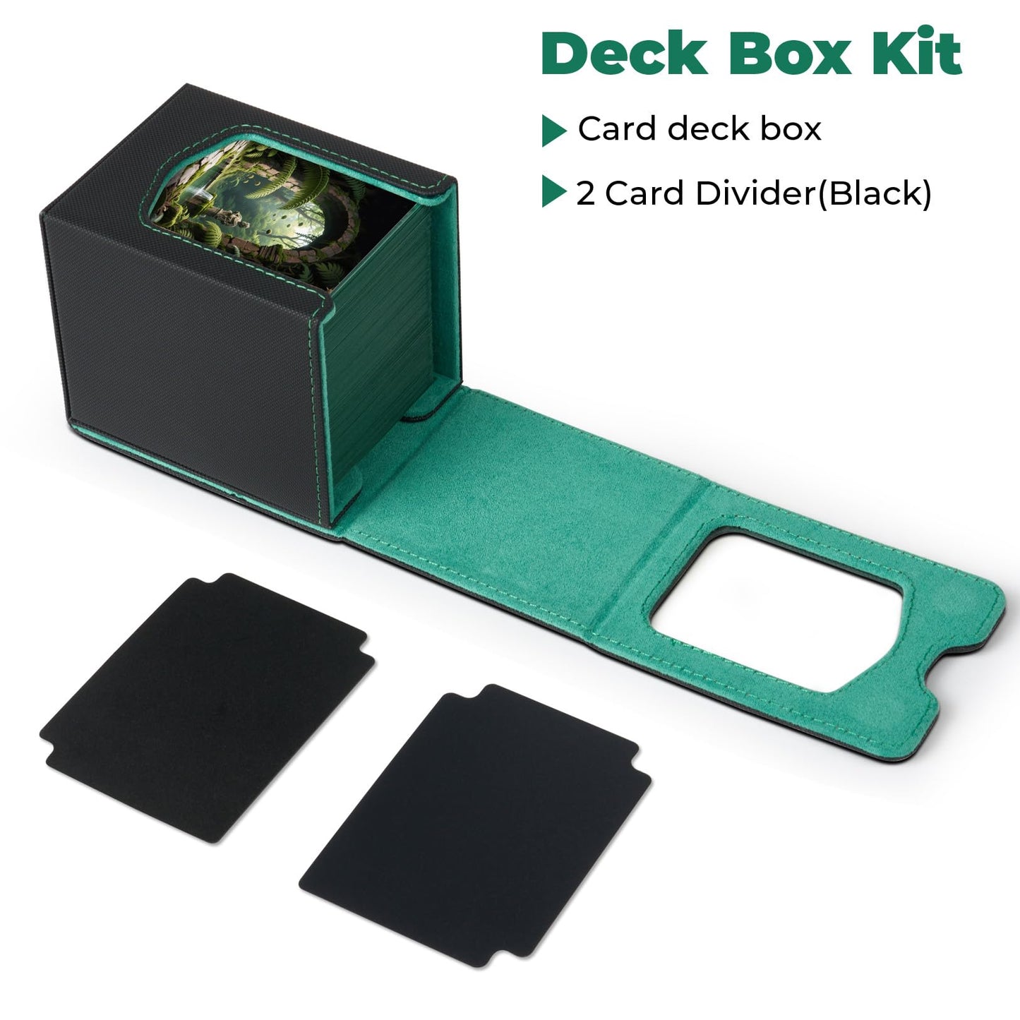Fabmaker Deck Box for MTG Commander (Red) | Magnetic Card Storage (Patent Pending) – 210+ Cards