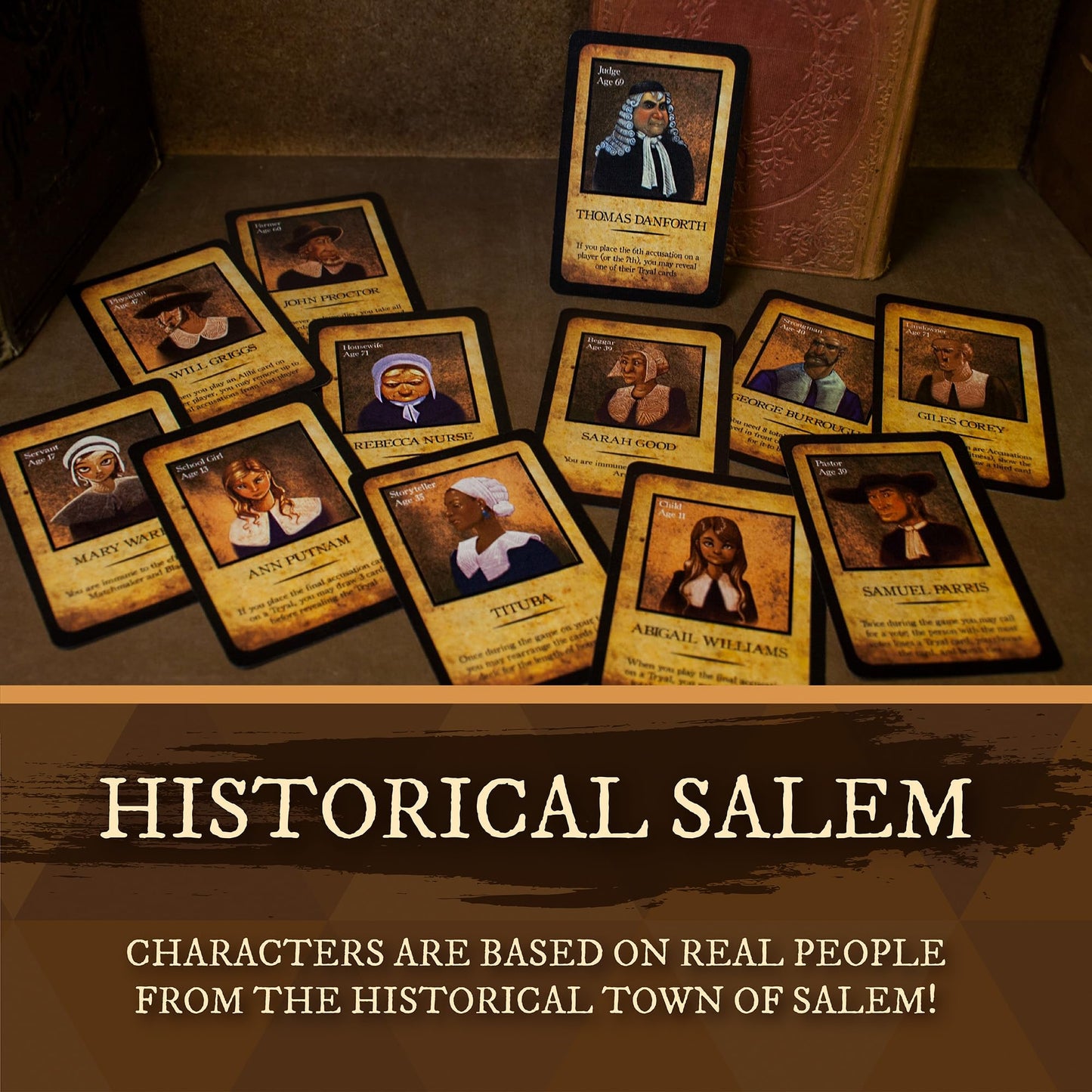 Facade Games Salem 1692 Deluxe Edition – Witch Hunt Card Game for 4–12 Players