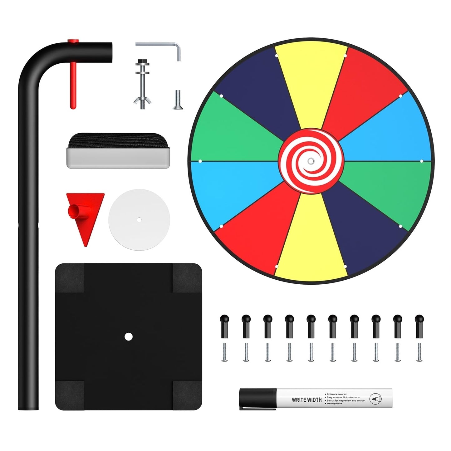 Facilife Spinning Wheel 12-Inch Prize Wheel with Stand – Trade Shows, Carnivals & Home Games