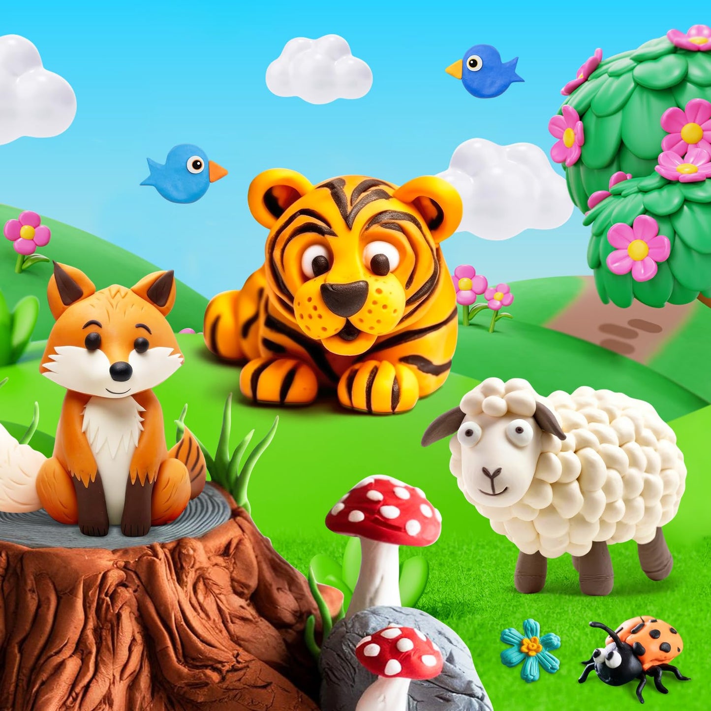 FAGNBED Air Dry Clay 138 Colors – Creative Modeling Kit for Kids 3-12